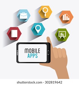 Mobile apps design, vector illustration eps 10.