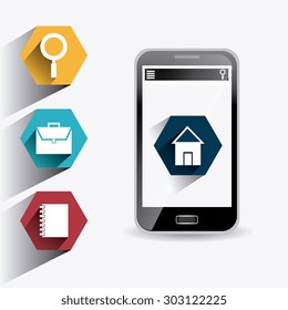 Mobile apps design, vector illustration eps 10.