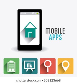 Mobile apps design, vector illustration eps 10.