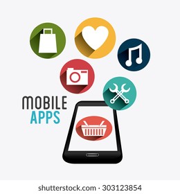 Mobile apps design, vector illustration eps 10.