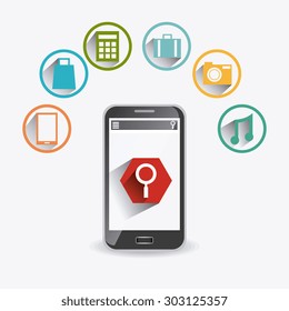 Mobile apps design, vector illustration eps 10.