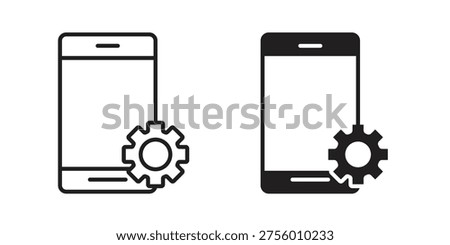 Mobile apps development icon Symbol for App and Web UI Design Vectors