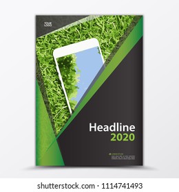 Mobile Apps Flyer, cover design, smartphone ad, annual report Cover template, business brochure flyer layout, Book cover, magazine poster, Banner, leaflet, Advertisement vector