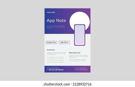 Mobile apps Flyer template, Mobile app promotion flyer template, Mobile app flyer and poster design.
