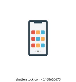 mobile apps glyph flat vector icon