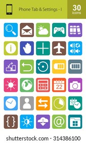 Mobile Apps Icon Set. Can also be used for Device Apps and Settings. Suitable for web apps, mobile apps and print media.