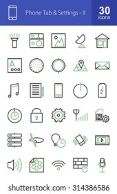 Mobile Apps Icon Set. Can also be used for Device Apps and Settings. Suitable for web apps, mobile apps and print media.