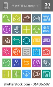 Mobile Apps Icon Set. Can also be used for Device Apps and Settings. Suitable for web apps, mobile apps and print media.