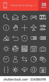 Mobile Apps Icon Set. Can also be used for Device Apps and Settings. Suitable for web apps, mobile apps and print media.