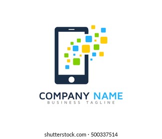 Mobile Apps Pixel Logo Template Stock Vector (Royalty Free) 500337514 ...