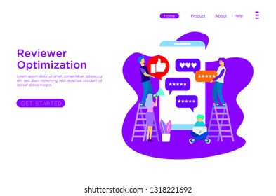 Mobile apps reviewer optimization web pages vector. Online tools and instrument programming and design changing smartphone screen, flat style