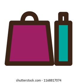 Mobile Apps Shopping Icon Flat Color Style