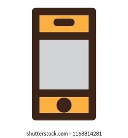 Mobile Apps Smartphone Icon Flat Color Style