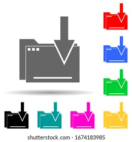 mobile apps syncing multi color style icon. Simple glyph, flat vector of web development icons for ui and ux, website or mobile application