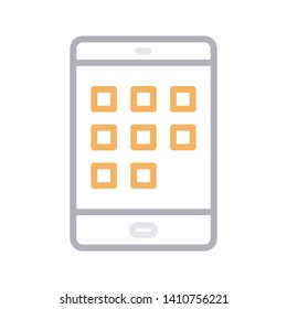 mobile apps vector color line icon