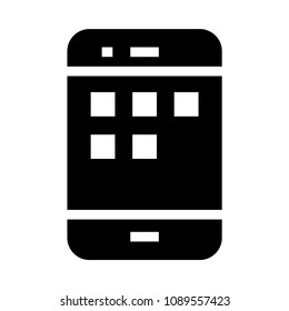 mobile apps vector glyphs icon