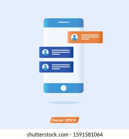 mobile apps vector illustration. modern flat design mobile app