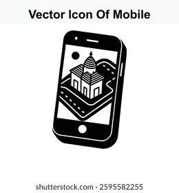 Mobile Augmented Reality App Showing Church Building Location Navigation