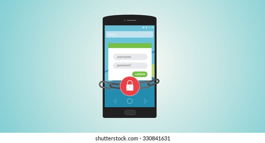 mobile authentication username and password locked and chain