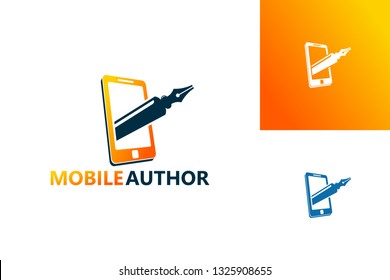 Mobile Author Logo Template Design Vector, Emblem, Design Concept, Creative Symbol, Icon