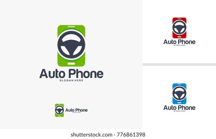 Logo-Designs für mobile Automobile, Logo für das Treibertelefon, Logo für den mobilen Fahrer