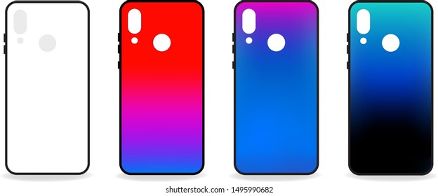 mobile back case cover design. mobile phone back cover colorful design theme