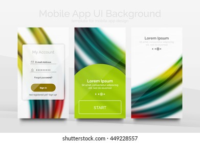 Mobile background ui - geometric abstract pattern. Application wallpaper blank layout