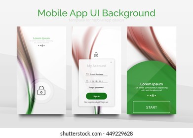 Mobile background ui - geometric abstract pattern. Application wallpaper blank layout