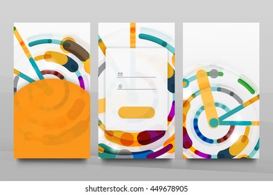 Mobile background ui - geometric abstract pattern. Application wallpaper blank layout