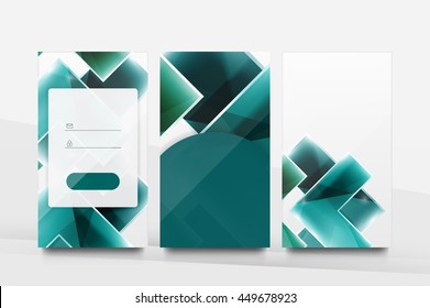 Mobile background ui - geometric abstract pattern. Application wallpaper blank layout
