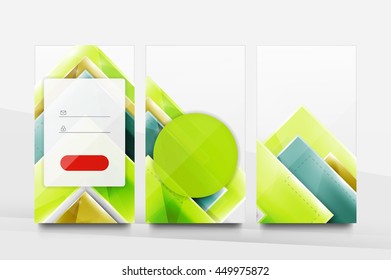 Mobile background ui - geometric abstract pattern. Application wallpaper blank layout