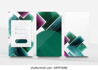 Mobile background ui - geometric abstract pattern. Application wallpaper blank layout
