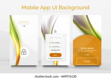 Mobile background ui - geometric abstract pattern. Application wallpaper blank layout