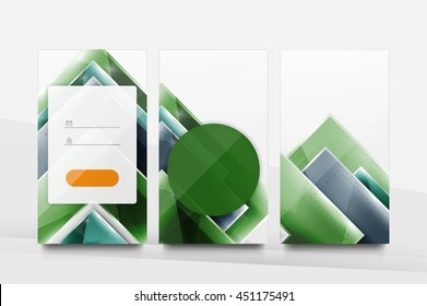 Mobile background ui - geometric abstract pattern. Application wallpaper blank layout