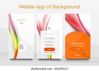 Mobile background ui - geometric abstract pattern. Application wallpaper blank layout