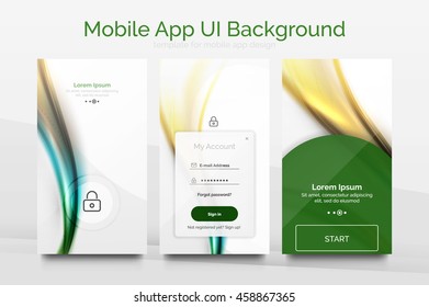 Mobile background ui - geometric abstract pattern. Application wallpaper blank layout