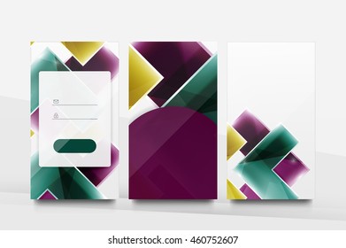 Ui de fondo móvil - patrón abstracto geométrico. Diseño en blanco del fondo de pantalla de la aplicación