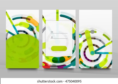 Ui de fondo móvil - patrón abstracto geométrico. Diseño en blanco del fondo de pantalla de la aplicación