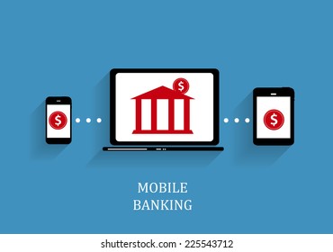 Mobile Bank Concept Vector Illustration