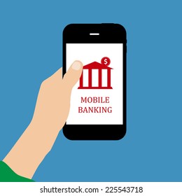 Mobile Bank Concept Vector Illustration
