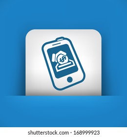 Mobile bank icon