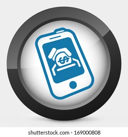 Mobile bank icon