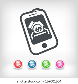 Mobile bank icon