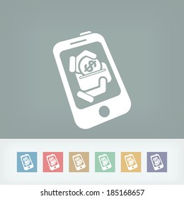 Mobile bank icon