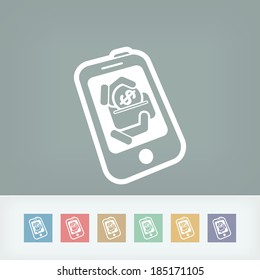 Mobile bank icon