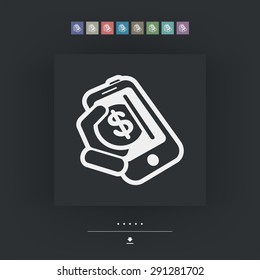 Mobile bank icon