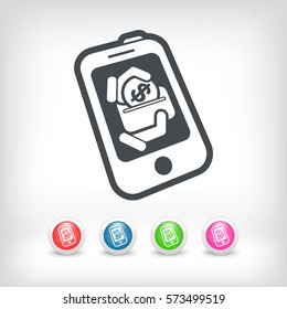 Mobile bank icon