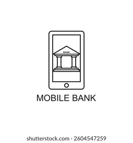 mobile bank icon , financial icon