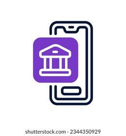 mobile bank icon for your website, mobile, presentation, and logo design.