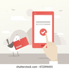 mobile bank vector illustration mobile bank vector illustration